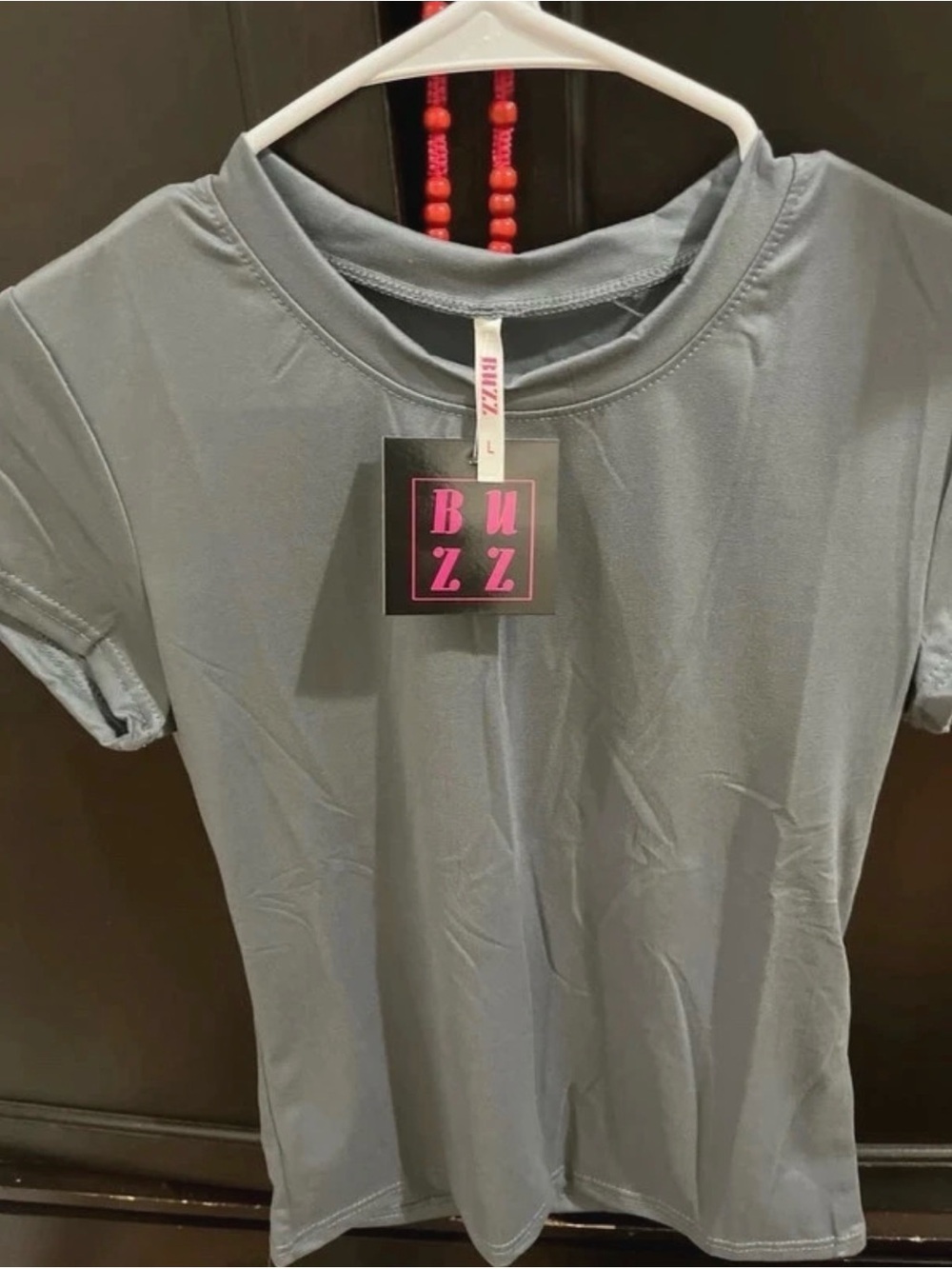 Buzz Women's Short-Sleeve Crew Tee in Slate Blue-Gray
